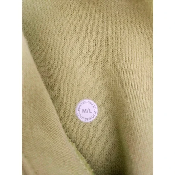 Lululemon Scuba Oversized Half-Zip Hoodie M/L Green Foliage Lime Thumbholes - Picture 5 of 5